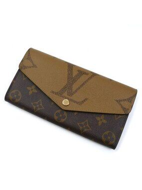 Louis Vuitton Portefeuille Sarah Wallet Monogram Giant Reverse Brown